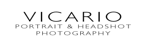 Vicario Text Logo that states "Portrait & Headshot Photography"